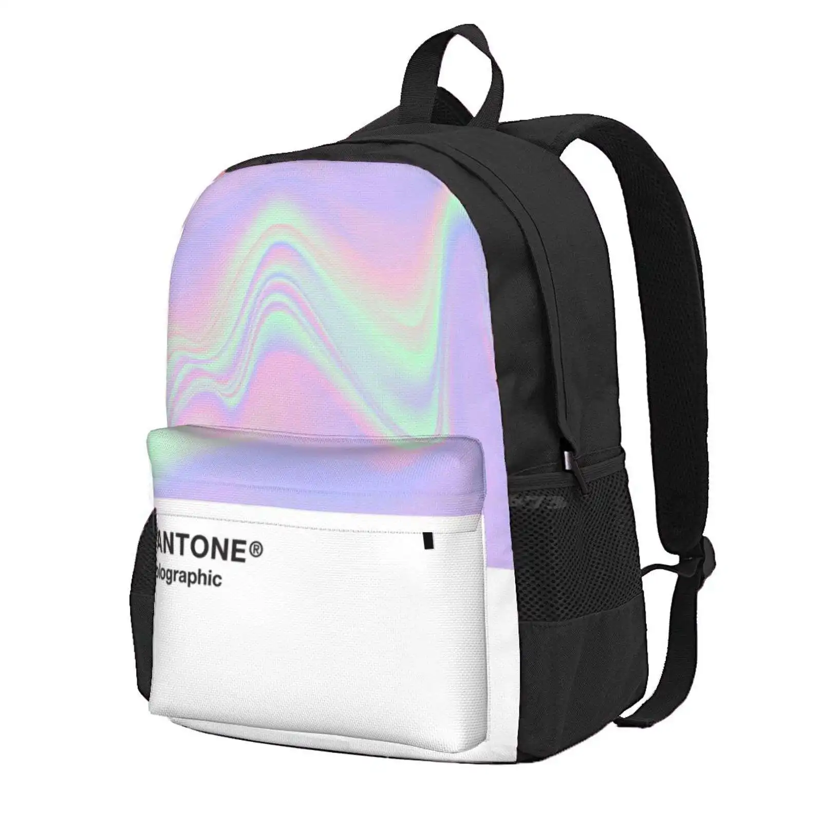 Pantone Holographic Series #9 Hot Sale Schoolbag Backpack Fashion Bags Holographic Gradient Irisdescent Aesthetic Background