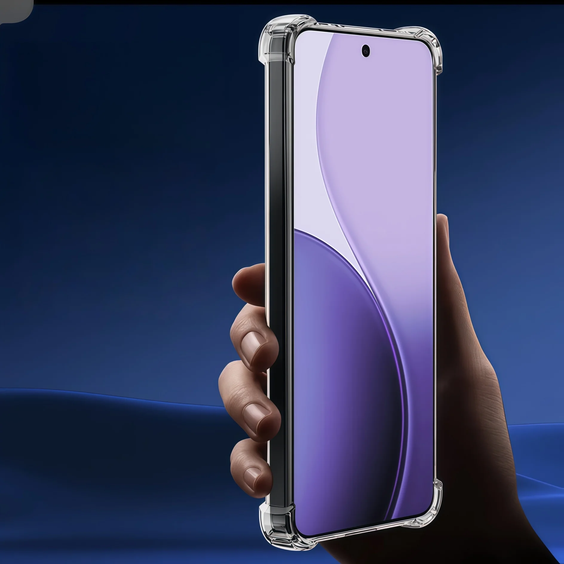 OPPO Reno 14F / 13F / 12F用透明TPU耐衝撃保護電話ケース - クリア