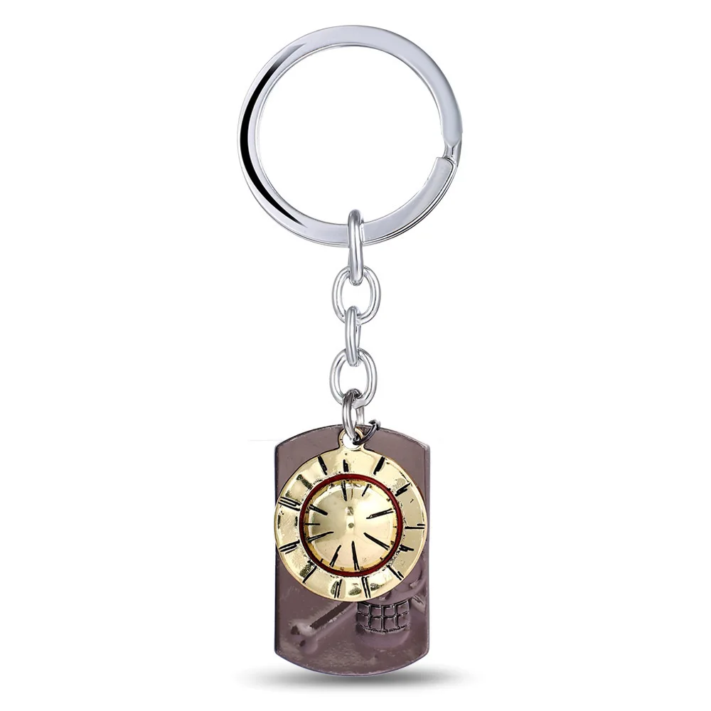 

Anime One Piece Skull Logo Keychains Straw Hat Pirates Luffy Chopper Necklace Pendants Car Key Rings Cosplay Accessories Figures