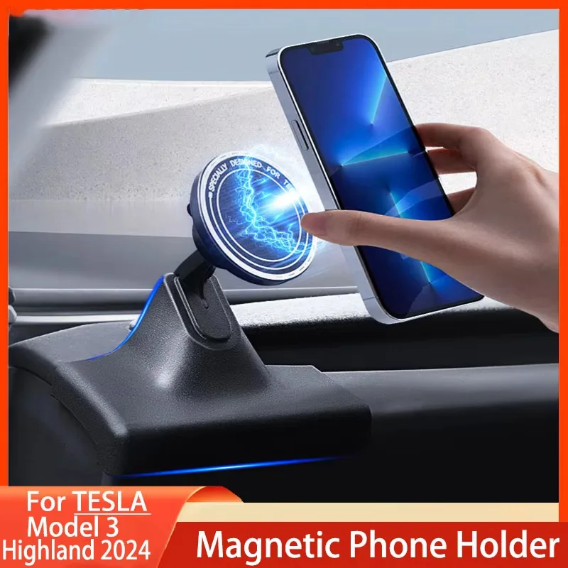 

For Tesla Model 3 Highland 2024 360 Degrees Phone Holder Mount Magnetic Phone Mount Automotive interior accessories