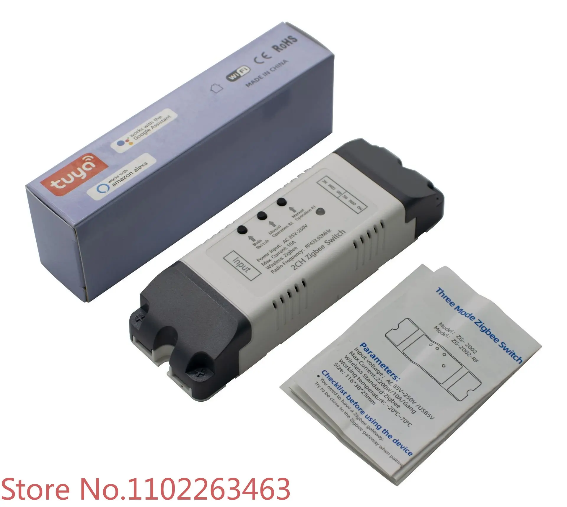 5pcs 220V graffiti intelligent switch on-off module app timing zigbe2-way intelligent module