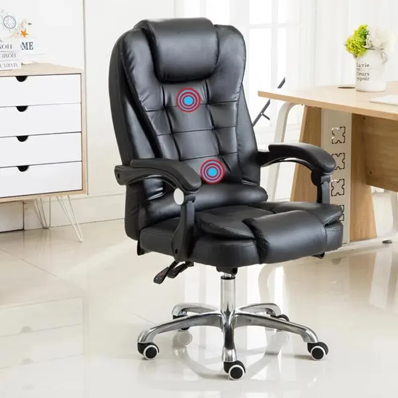 Factory Supply Modern Leather Chair Luxury Black High Back Executive Swivel Leather Office Chair With Massage