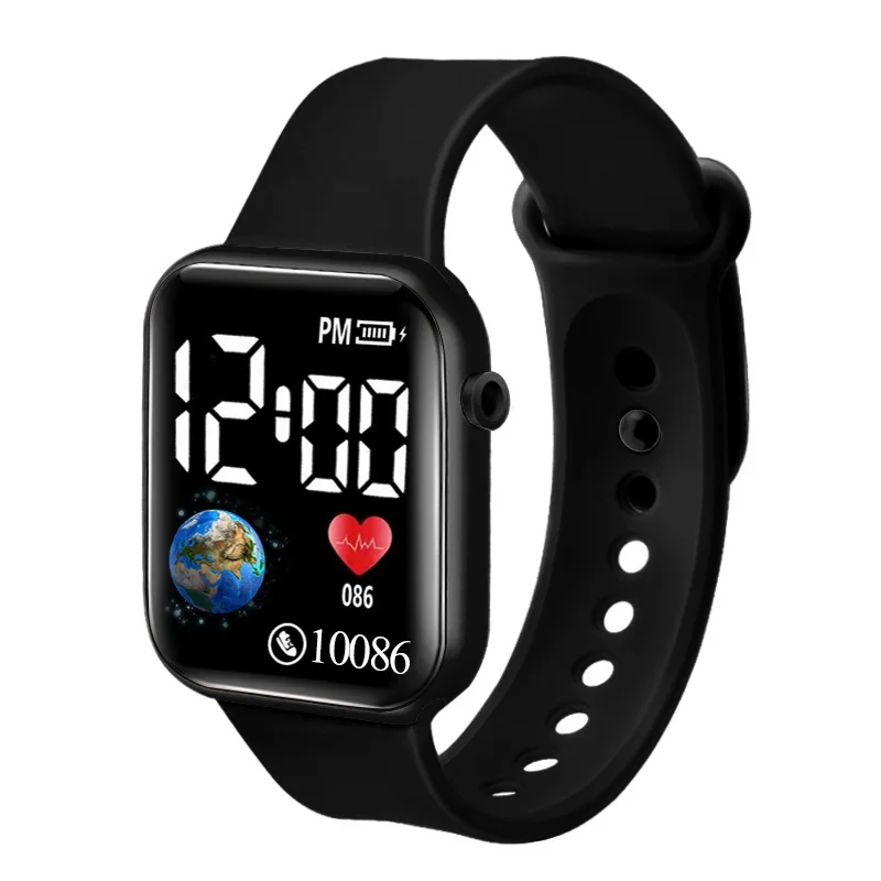 New LED Digital Watch For Kids Boys Sports Waterproof Watches Girls Rubber Digital Watch Casual Childrens Electronic Reloj