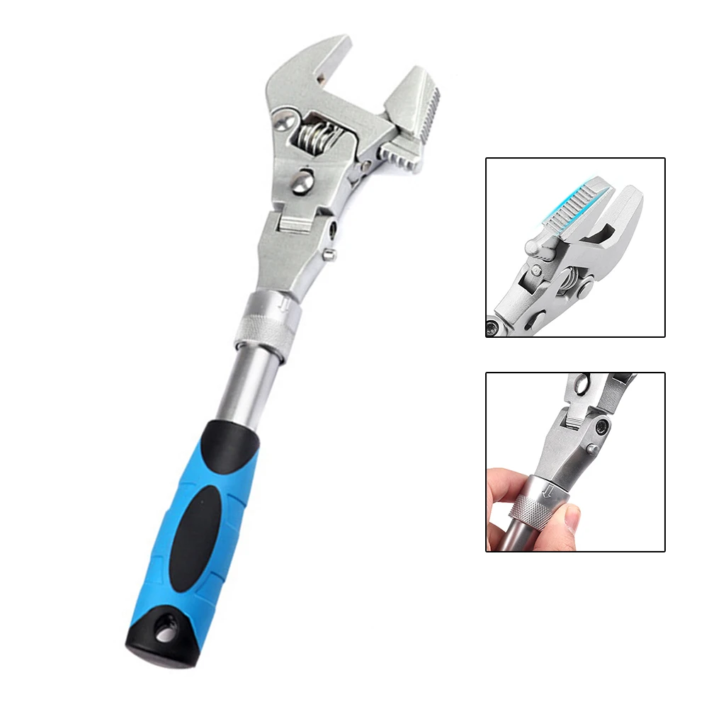Chave ajustável retrátil de 10 polegadas Design 5 em 1 para uso eficiente em eletricidade aquática e trabalho de ar condicionado