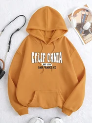 California Est 1776 San Francisco Men Women Hoodie Cute Pullover Hoody Autumn Fleece Sweatshirt Casual Oversize Couple Clothing