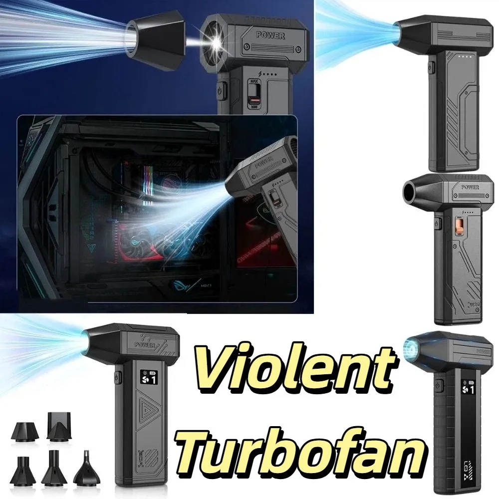 

130000RPM Violent Turbofan Brushless Motor Infinite Speed Regulation High-Speed Brushless Motor Fan Portable Design High-Speed