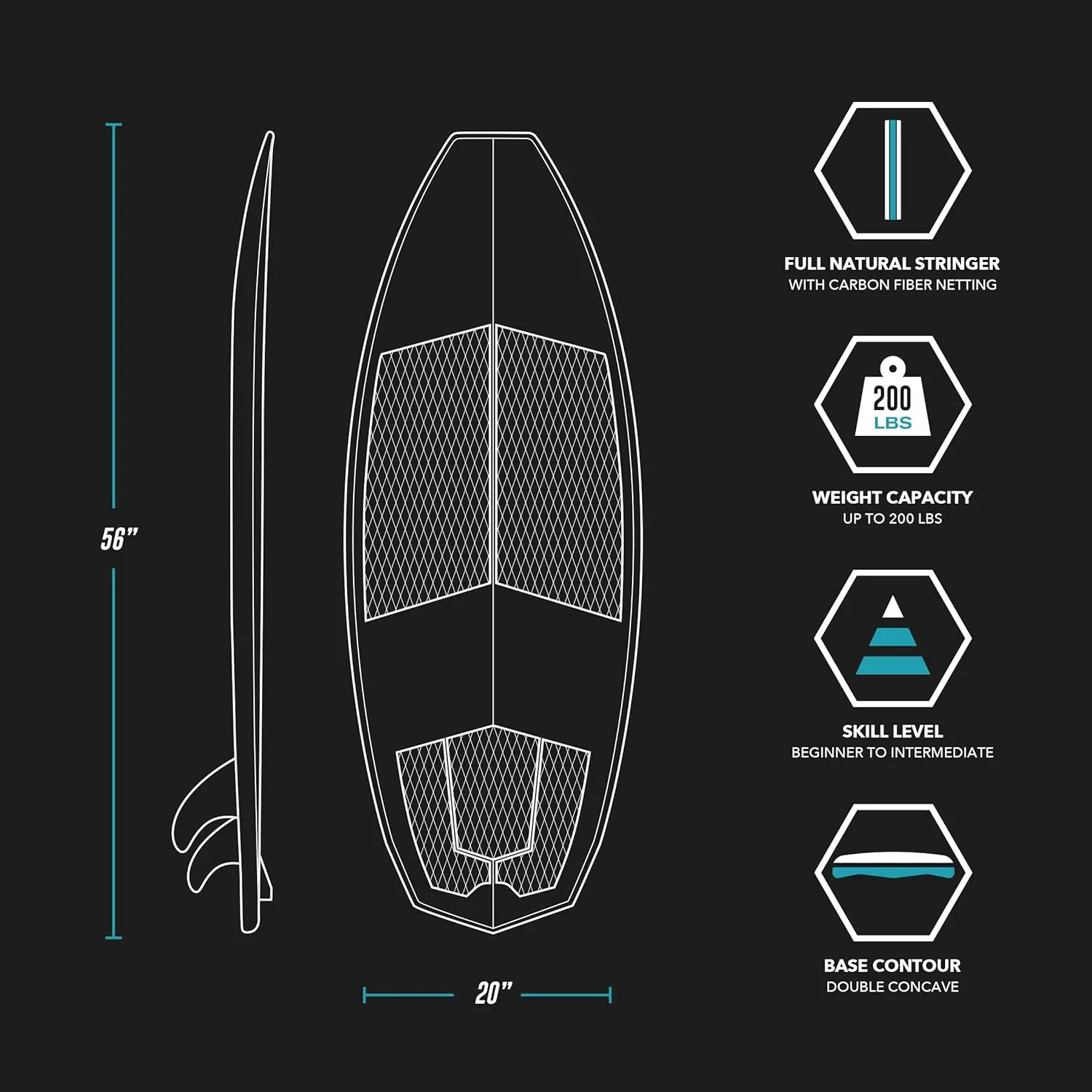 Board. Custom Surf Style Wake Surfboards for Adults