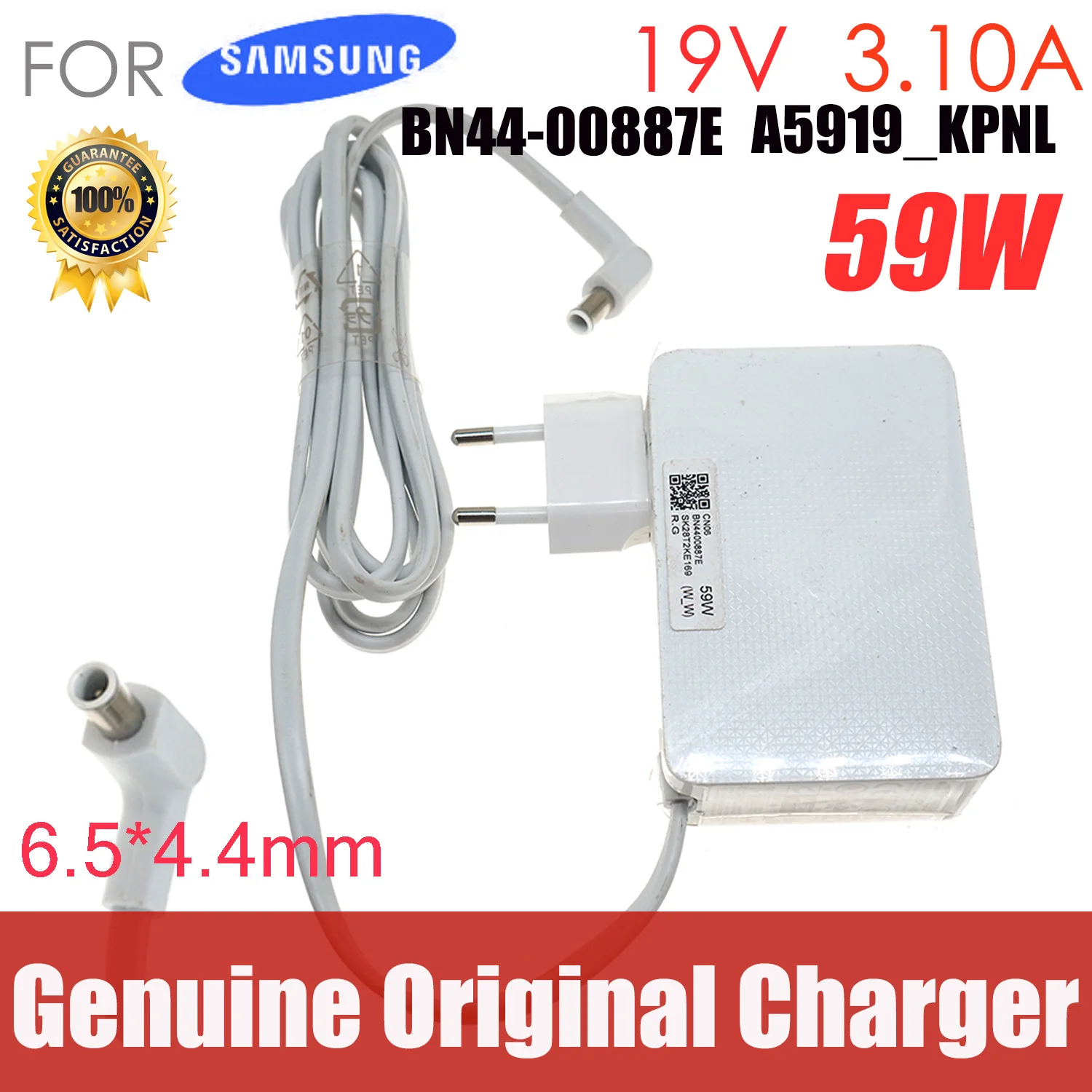 

59W Genuine A5919_KPNL AC/DC Adapter Charger For SAMSUNG C32JG52QQC C32JG50FQC LCD Monitor Power Supply BN44-01014A 19V 3.10A
