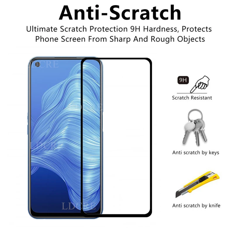 For OPPO Realme 7 Glass For OPPO Realme 7 Tempered Glass Full Cover Screen Camera Lens Protector Film For Realme 7 5G Glass