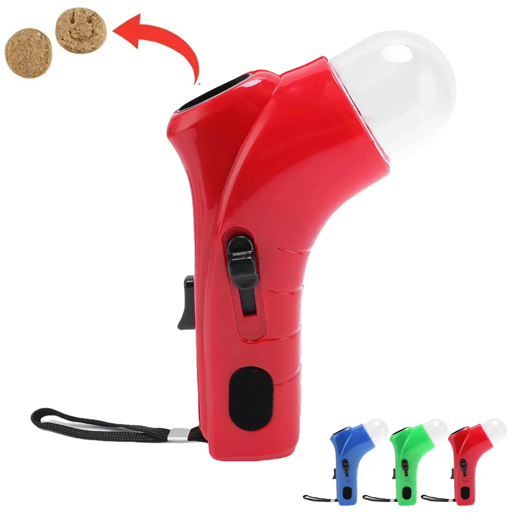 Pet Feeder Pet Treat Launcher Pet Feeding Thrower Plastic Multifunctional Handheld Dog Treat Feeder for Training Interactive Toy