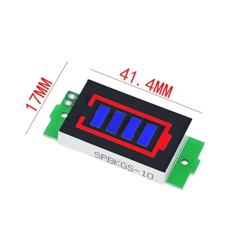 1Pcs Blue Display Electric Vehicle Battery Power Tester Li-ion 1S 2S 3S 4S Single 3.7V Lithium Battery Capacity Indicator Modul