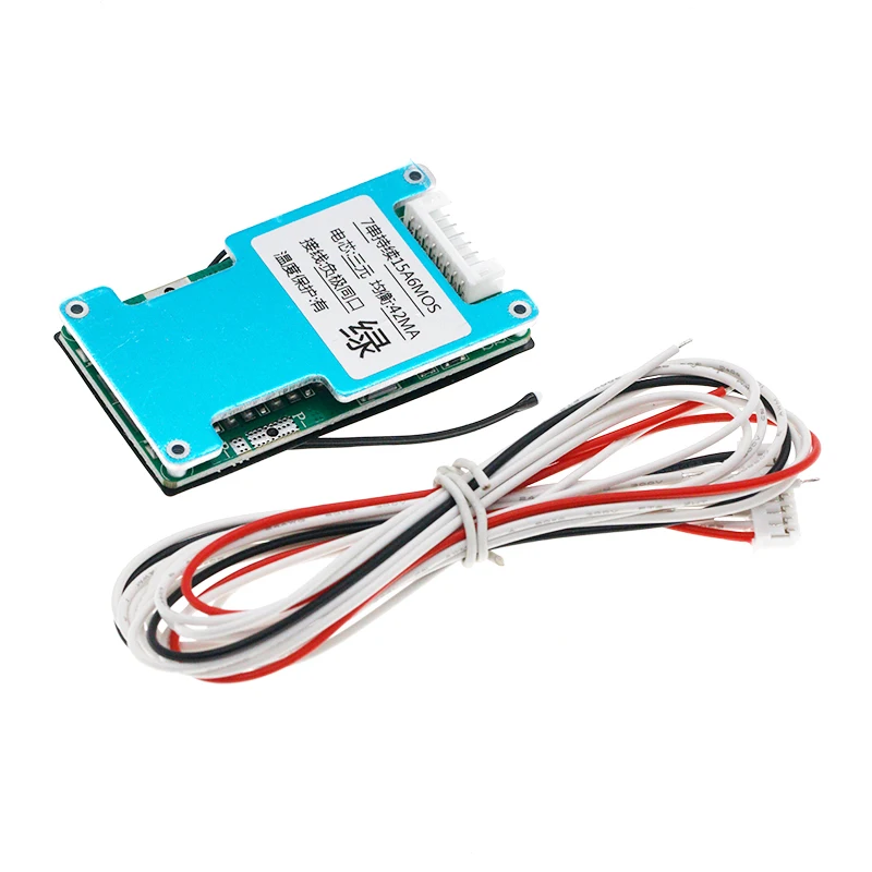 Placa de protección de carga de batería BMS 7S 24V 15A 20A 25A Li-ion Lmo ternaria de litio 18650, equilibrio y protección de temperatura NTC
