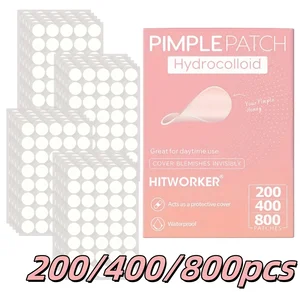 200/400/800 Pieces HITWORKER Hydrocolloid Acne Patches - Invisible, High-Quality Pimple Stickers with Salicylic Acid & Tea Tree