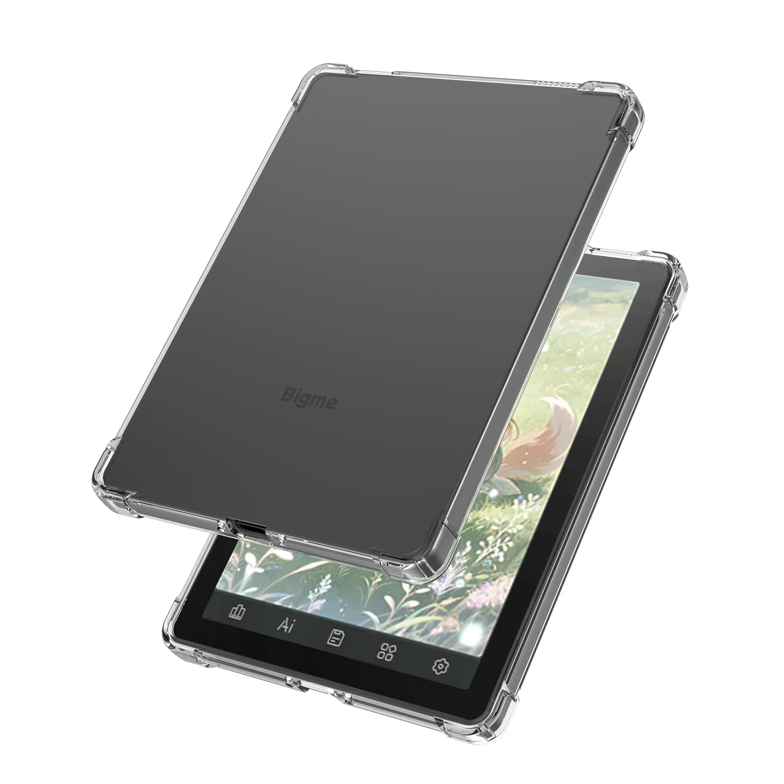 Clear Case for Bigme B6 eReader | Slim & Lightweight | Anti-Slip & Scratch Resistant | TPU Transparent Flexible Soft Back Cover