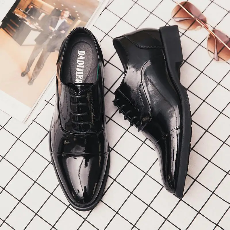 

Men's PU Leather Formal Shoes Office School Black Shoes Lace Up Formal Dress Shoes XRS -22519