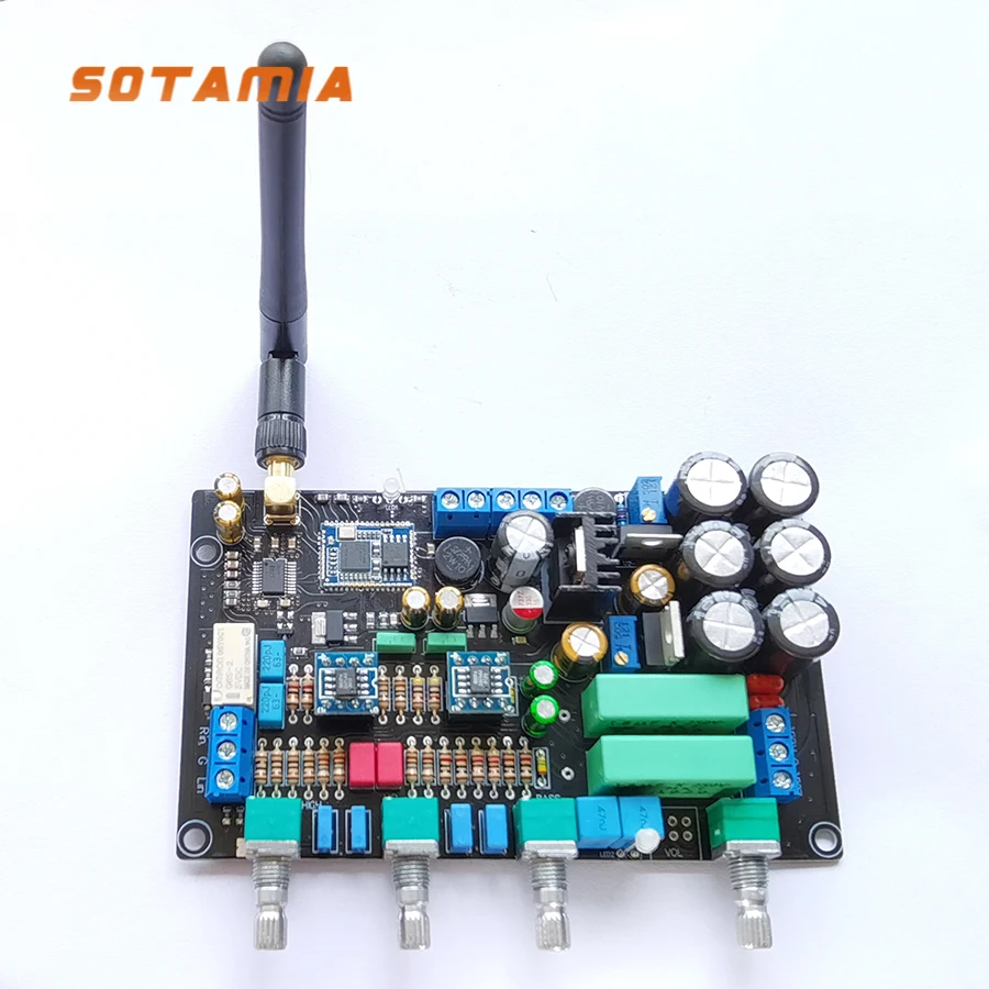 

SOTAMIA Bluetooth Preamp Tone OPA2604 OP Amp Volume Control AUX PCM5102A Independent Decoding Bluetooth QCC5215 LDAC Aptx HD