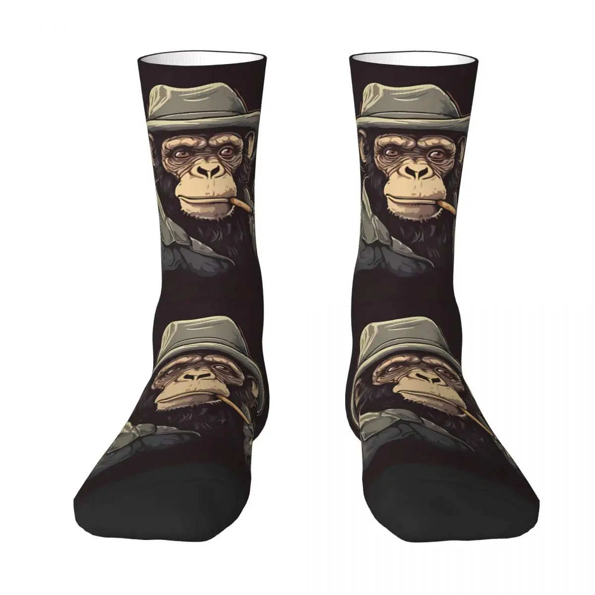 Smoking Gorillas Sock Printed Man Polyester