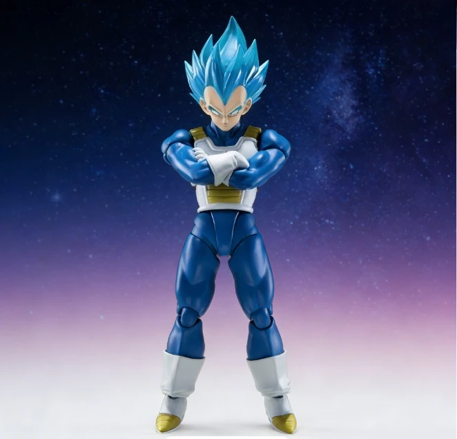 Highly Restored Dragon Ball Anime IP, Bandai SH Figuarts SSB Vegeta Articulated Version, Trendy Anime Collectible Figurine model view 3