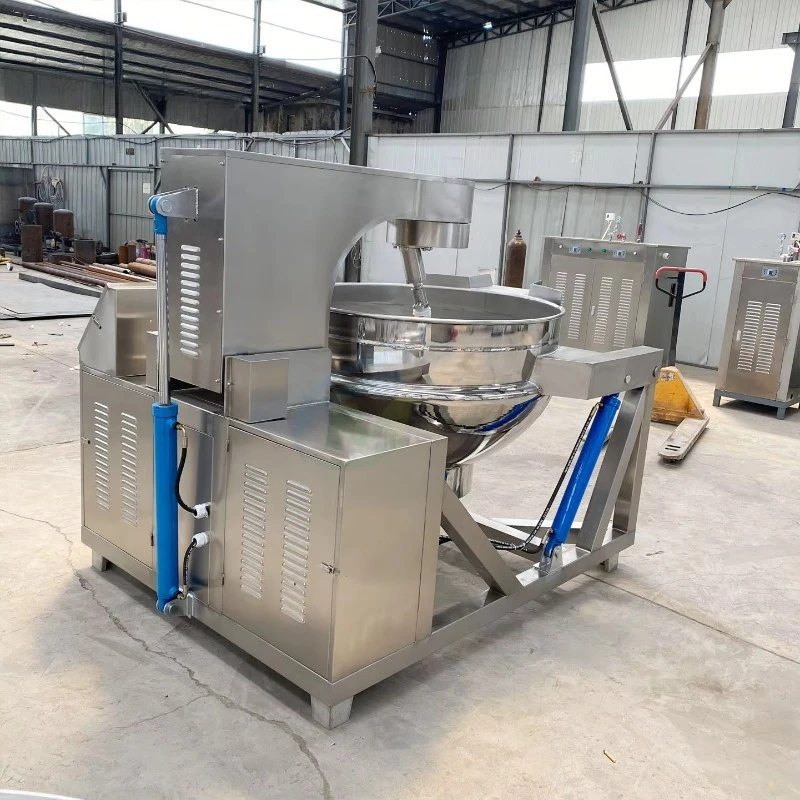 Customize Full Automatic Planetary Stirring Wok, Stainless Steel Hydraulic Tilting Jacketed Kettle for Paste Sauce Food