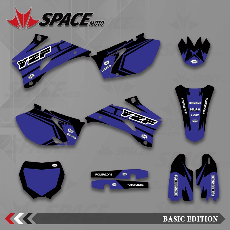 

SPACE MOTO Graphics Background Decals Stickers Motorcycle For YAMAHA 06-09 YZF250 450