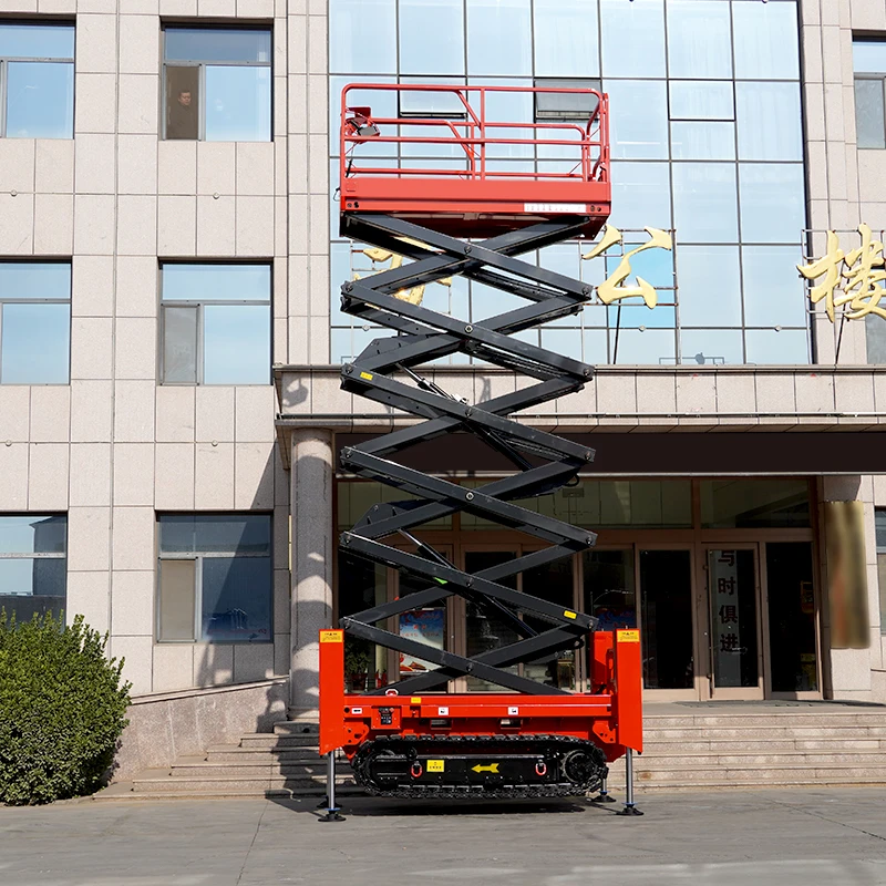 High Quality 6m 8m 10m 12m 14m 16m for 300kgs 500kgs Scissor Lift Platform High Quality Scissor Lift Track Type Scissor Lift