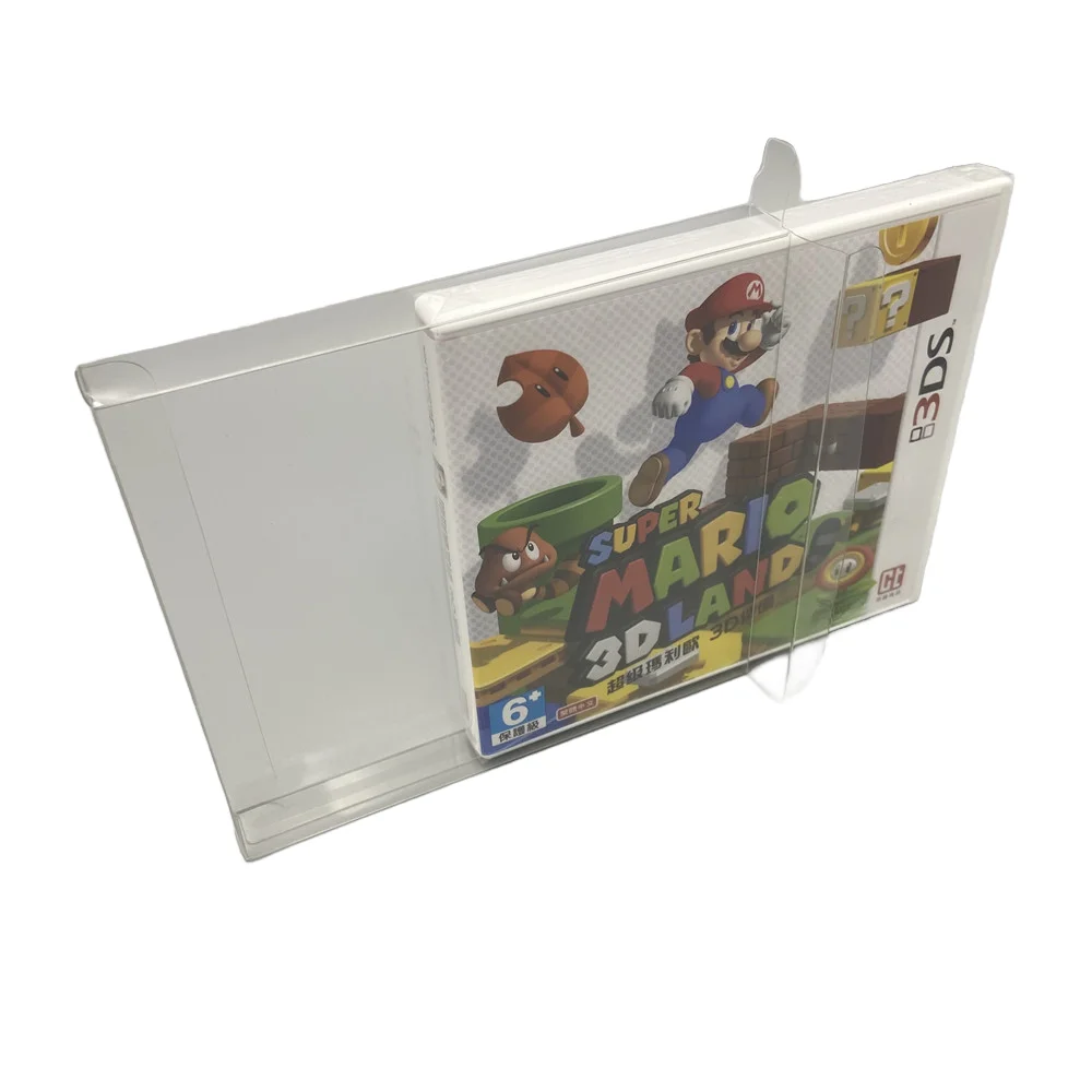 PET Box For Nintendo 3DS/Super Mario 3D Land Game Shell Collect Display Box Transparent Protector Handheld Accesorios