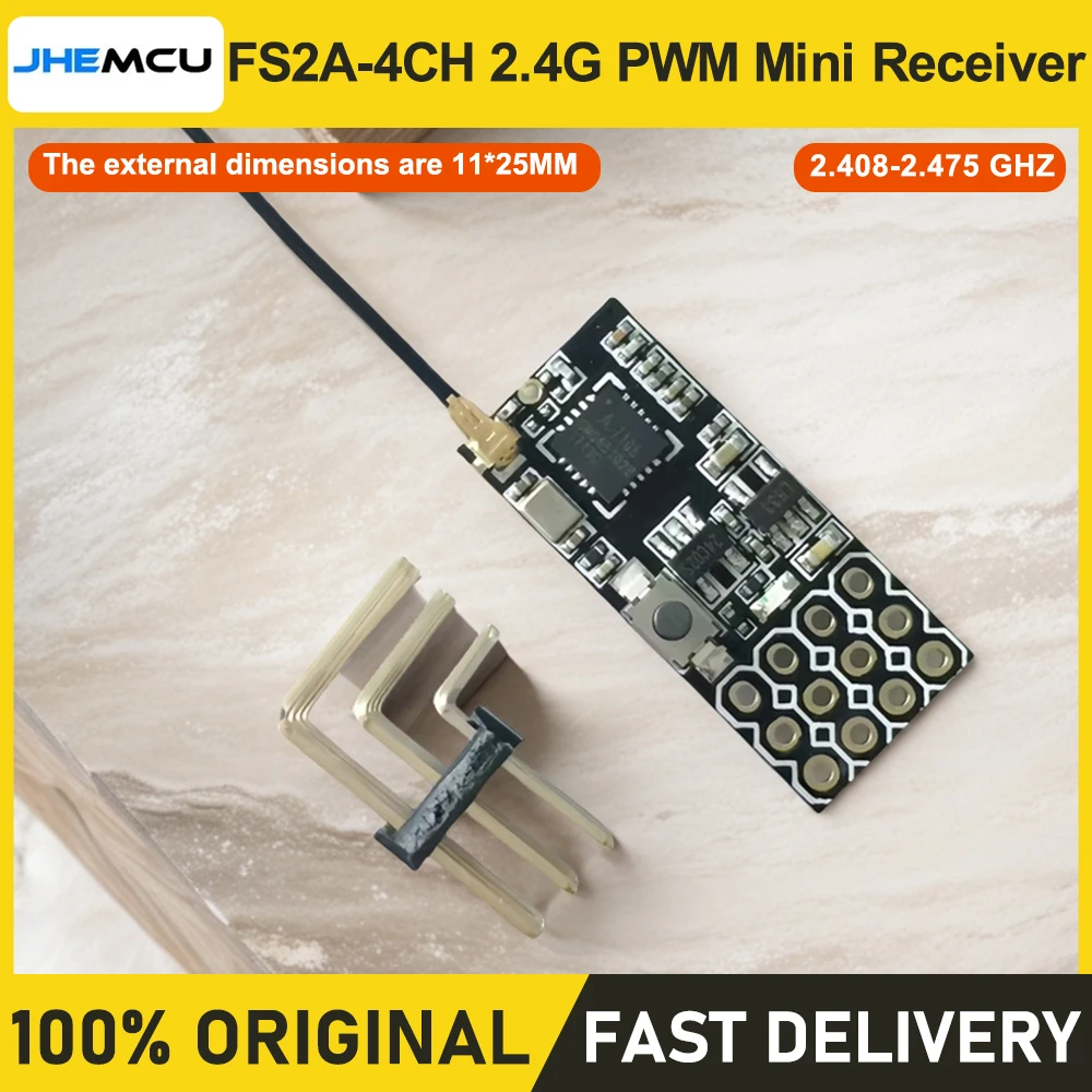 JHEMCU FS2A 4CH AFHDS 2A Mini Compatible Receiver PWM Output for Flysky I6 I6X I6S / FS-i6 FS-i6X FS-i6S Transmitter
