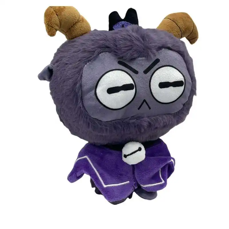 

Плюшевая игрушка Cult Of The Lamb: фиолетово-белый ягненок, мягкая коллекционная кукла для детей и фанатов игры, подарок на день рождения