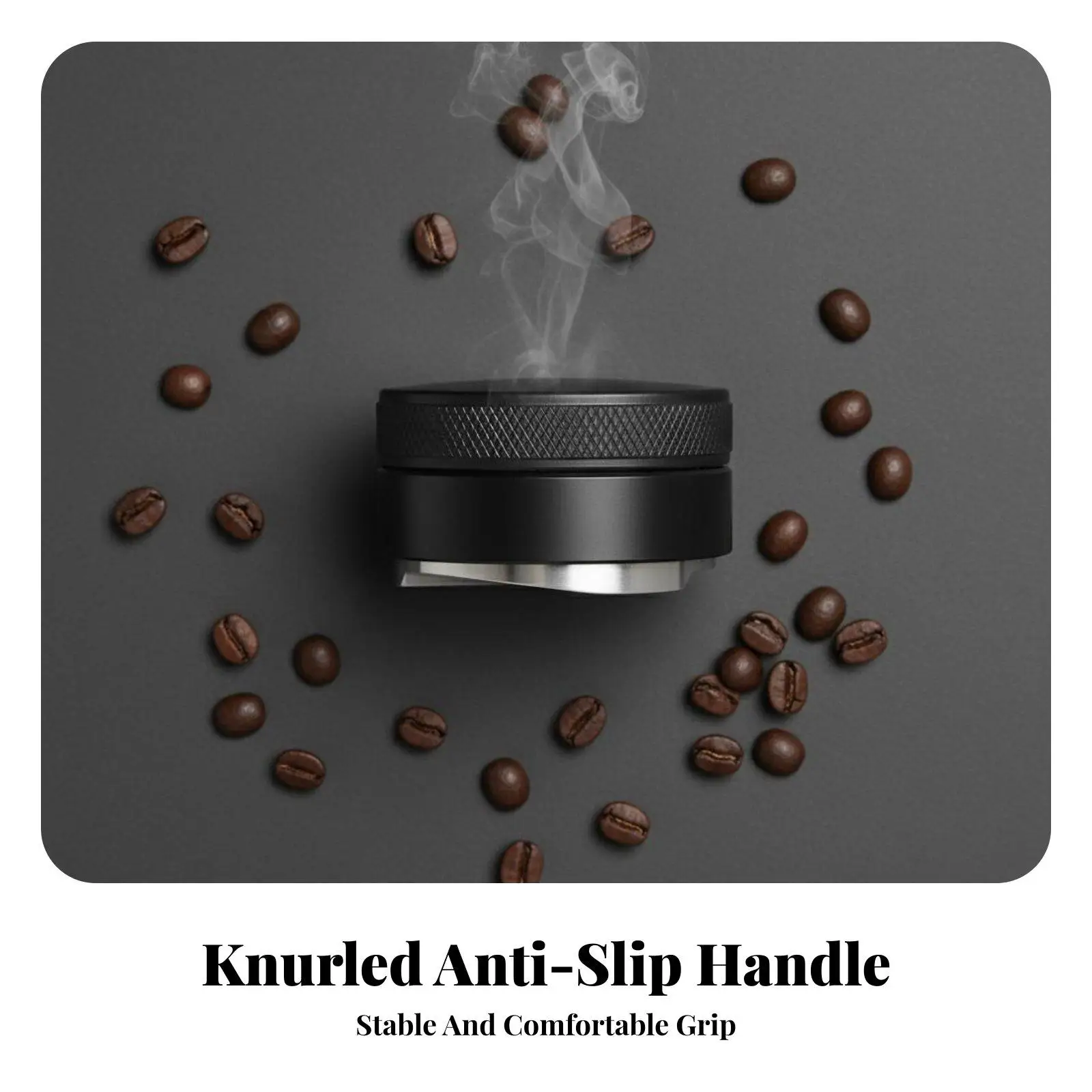 Barista Coffee Tamper with Diamond Knurled Handle for Consistent Extraction Home Coffee Accessory