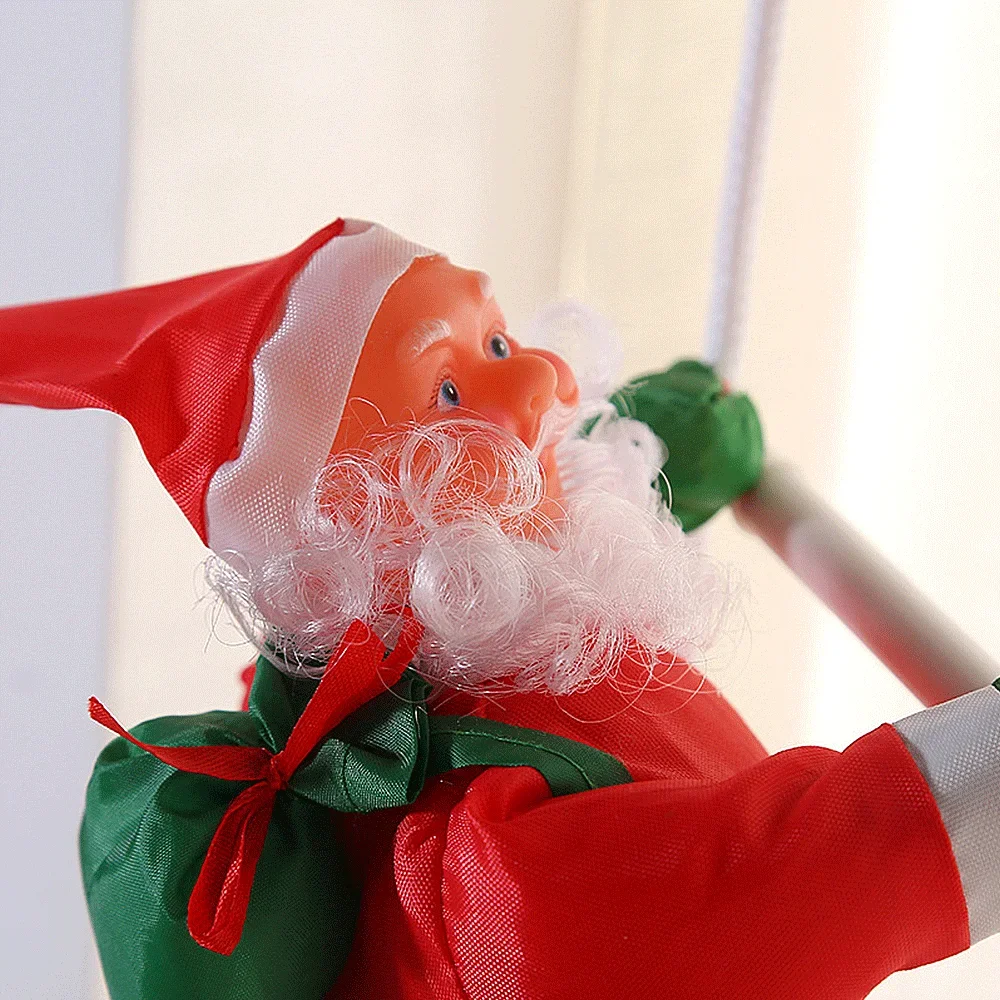 Christmas Decoration Santa Claus Climbing Ladder Ornament for Xmas Tree Home Decoration Hanging Doll Navidad New Year Gift Favor