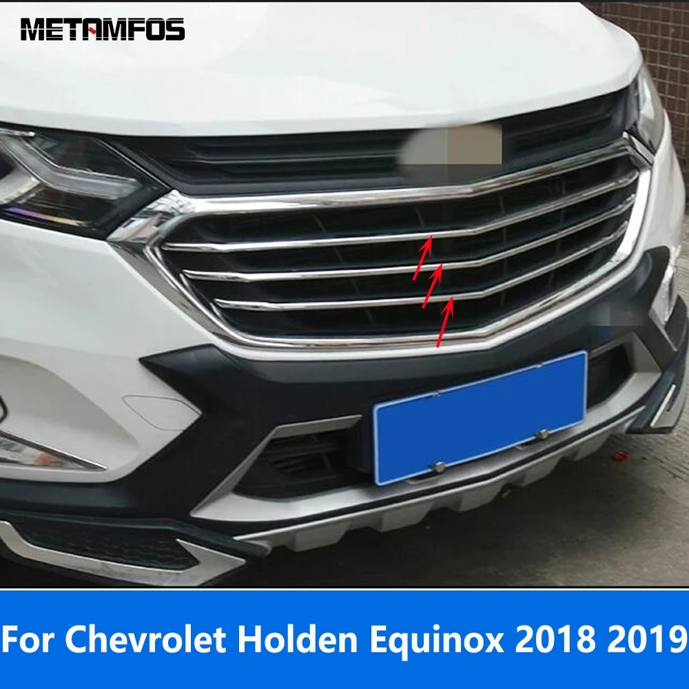 

Accessories For Chevrolet Holden Equinox 2018 2019 Chrome Front Center Grille Racing Grill Strip Molding Trim Bezel Car Styling
