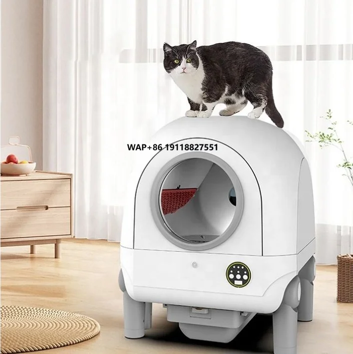 

Intelligent Automatic Cat Box APP Control Self-Cleaning Feature Furniture Style Cat Toilet New Smart Accessory