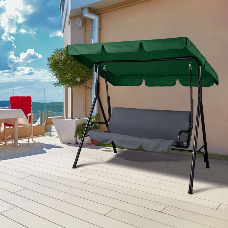 Ivory metal 77x43 inch replacement rocking chair canopy for outdoor furniture patio rocking chair