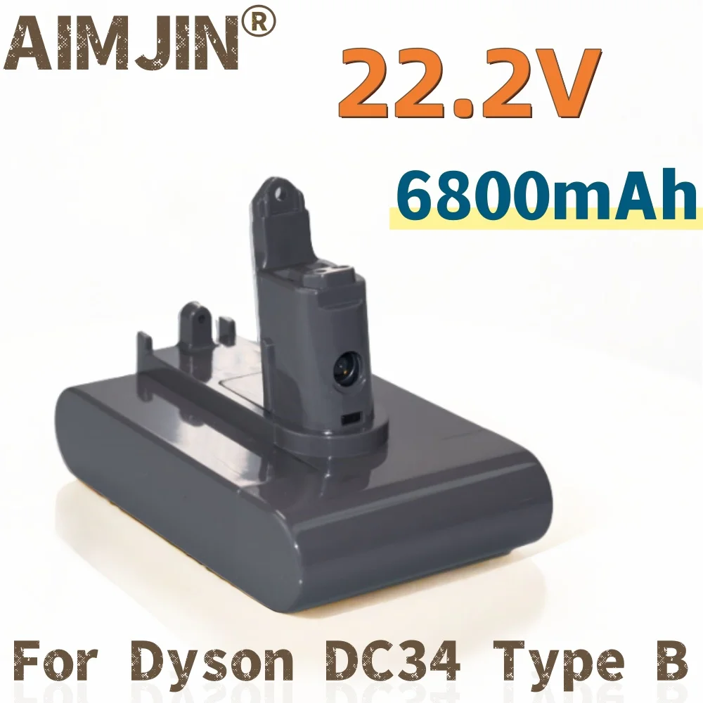 Voor Dyson 22.2V Dc31 Dc34 Dc35 Dc44 Dc45 Dc46 Dc55 Dc56 D57 Stofzuiger 6800Mah (Type-B) Oplaadbare Lithiumbatterij