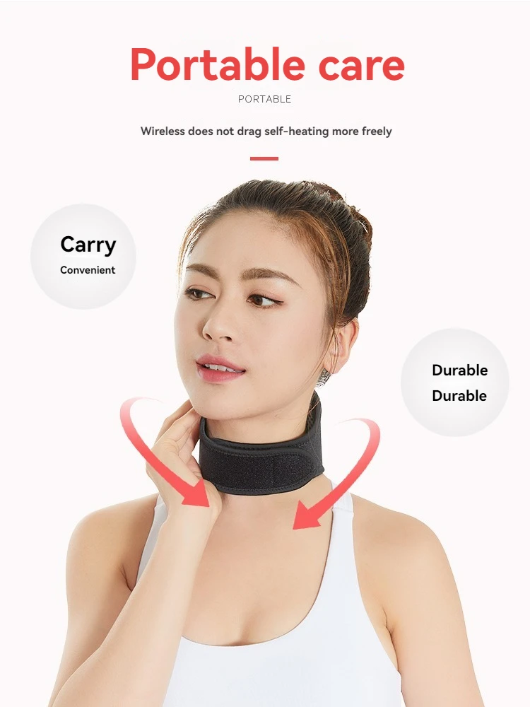 

Portable Cervical Pillow Therapeutic Neck Warmer Cold Protection & Warmth Retention Magnetic Self-Heating Neck Support Relieves