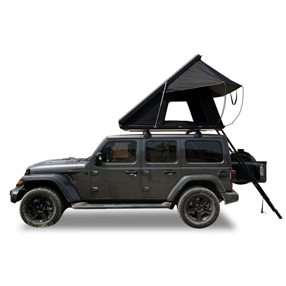 Wild Cloud Lightweight Car Rooftop Tent Hard Shell Triangle Roof Top Tent with Awning in the Front Waterproof and Shading