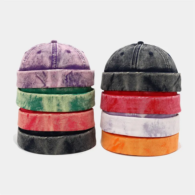 2026 Four Seasons Cotton Print Docker Cap Brimless Hat Beanie Hats Landlord Sailor Cap Men and Women 228