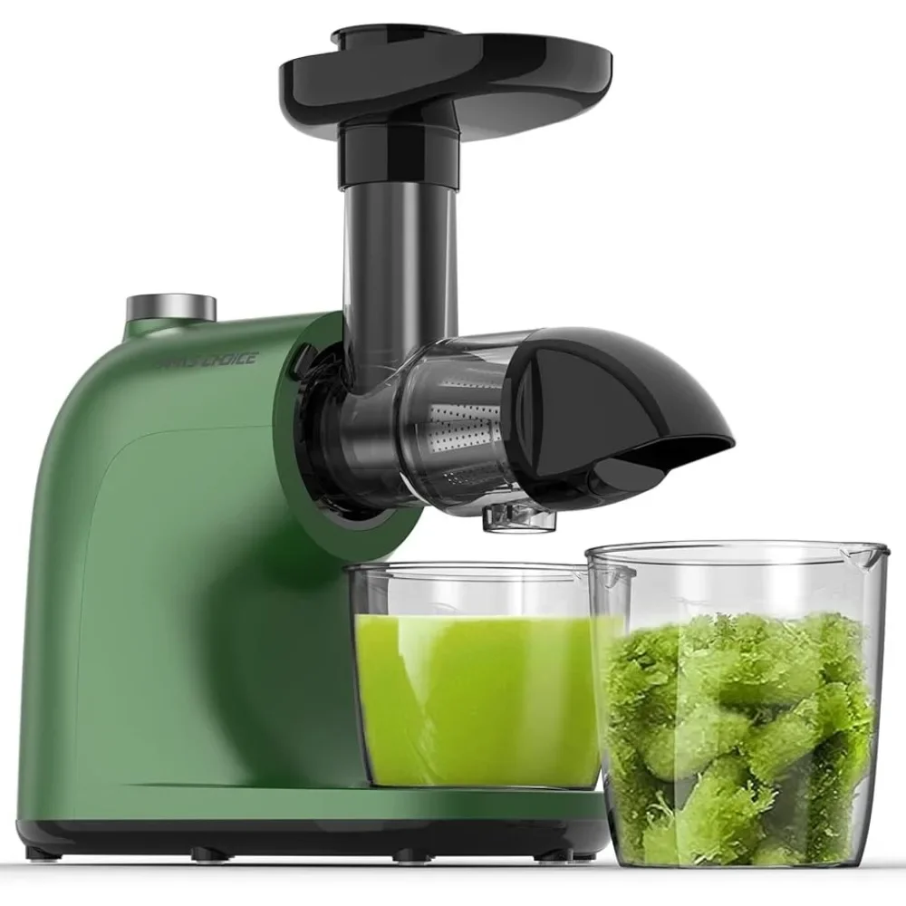 Juicer, Gemakkelijk Te Reinigen Koude Persmachine Met Omgekeerde Functie, Hoge Opbrengst, Bpa-Vrij, Geniet Van Snelle Sapervaring, Groen