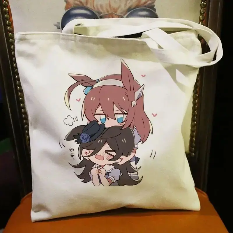 Pretty Derby Canvas Two-Dimensional Anime Student Shoulder Tote Outdoor Book Bag ANI