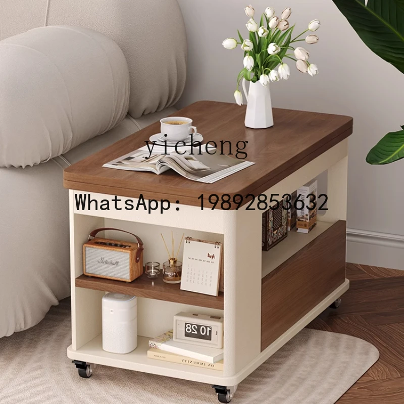 AA  removable folding side table  cream wind trolley small multi-functional tea table
