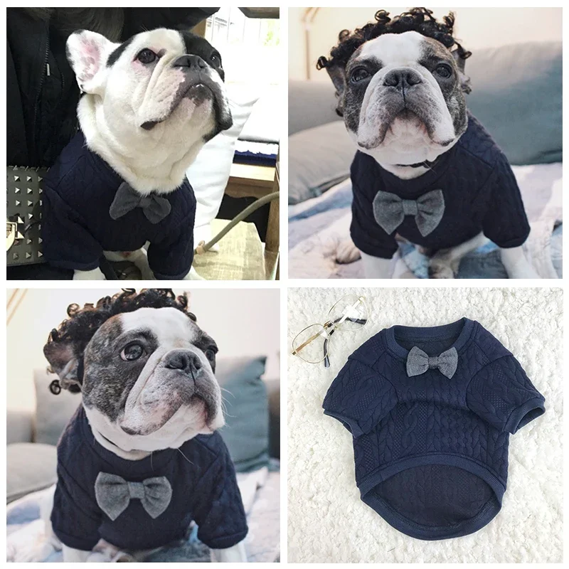 Ropa de Bulldog Francés, ropa de invierno para perros, sudaderas con capucha, ropa de Pug, suéter, Pomerania, Bichon, caniche, Schnauzer, Pug, abrigo para perros
