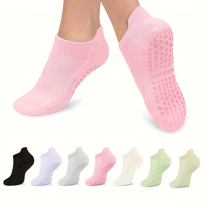 1 par de meias de pilates para mulheres, meias atléticas de ioga para balé de barra, treino descalço