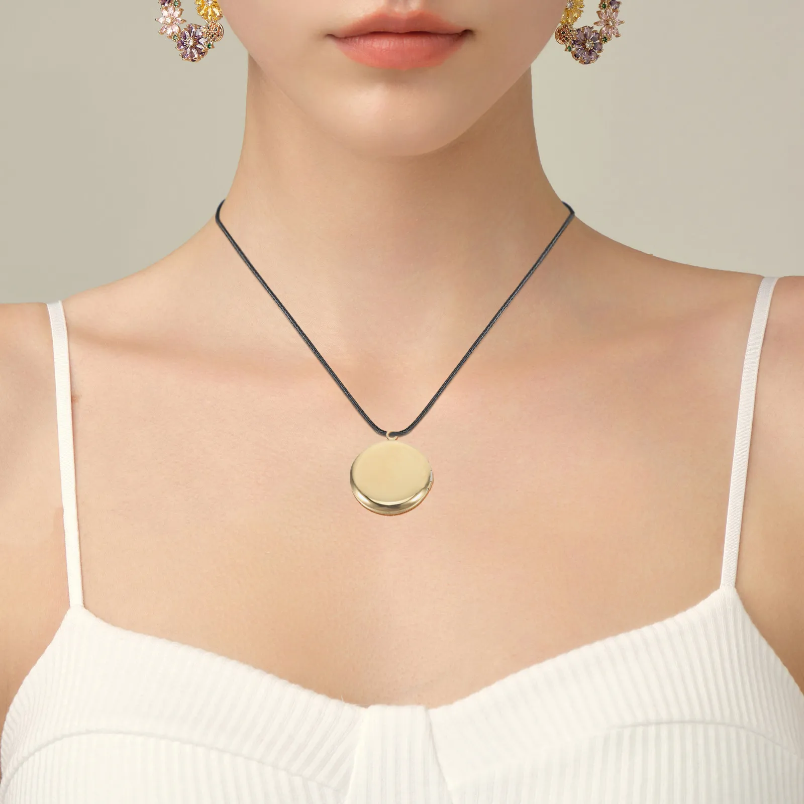 

2 шт. круглых подвесок-медальонов из нержавеющей стали с откидной крышкой для фото, для создания памятных украшений, брелоков и ожерелий