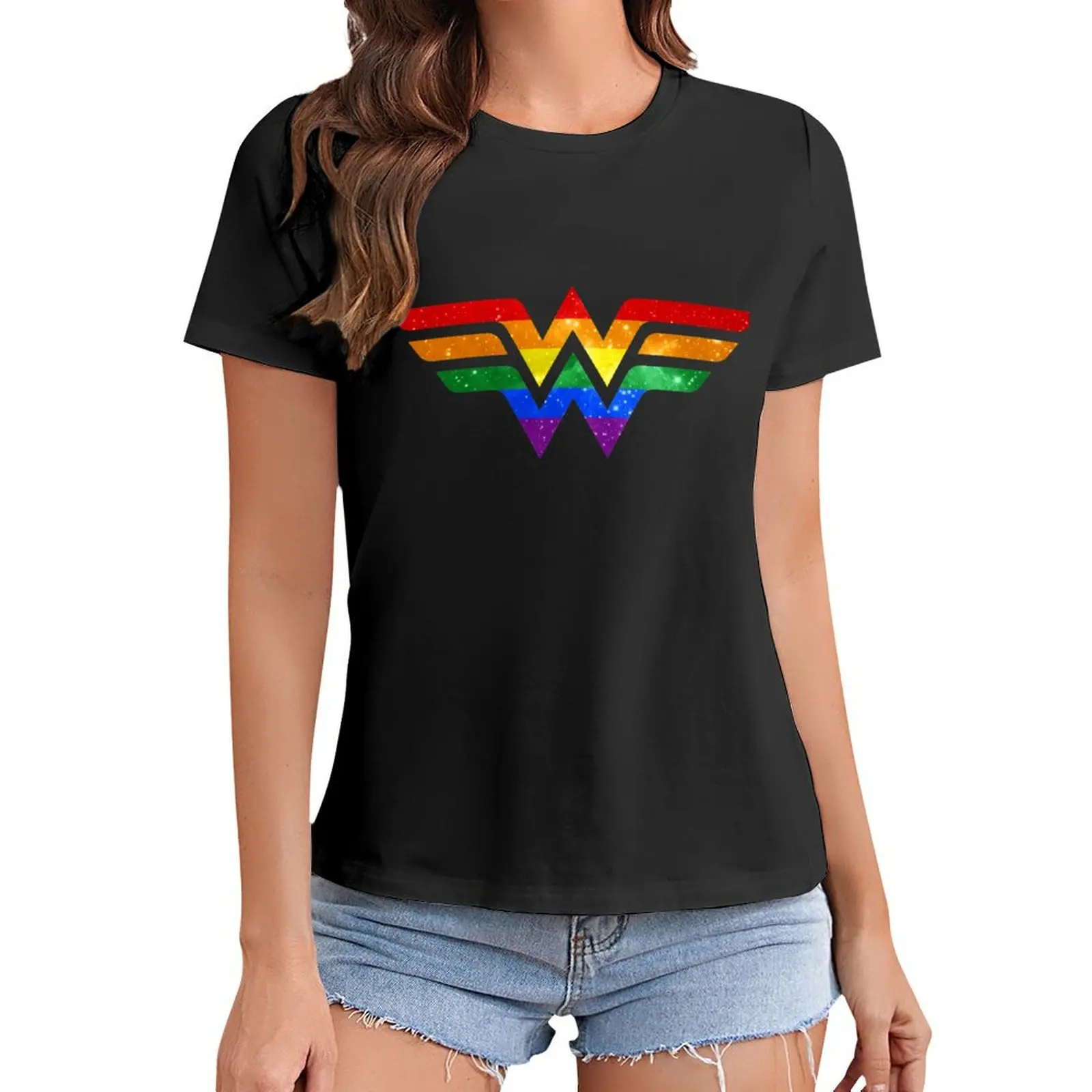 

Wonder Pride - Gay T-Shirt oversized summer top t-shirts for Women pack