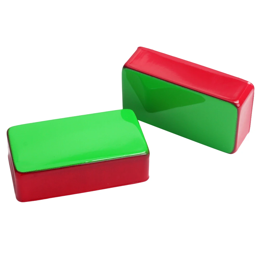 

2 Pcs Electric Guitar Pickup Cover Humbucker Brass Frame Single Coil Green and Red Mount Pickups Covers Bridge Pack