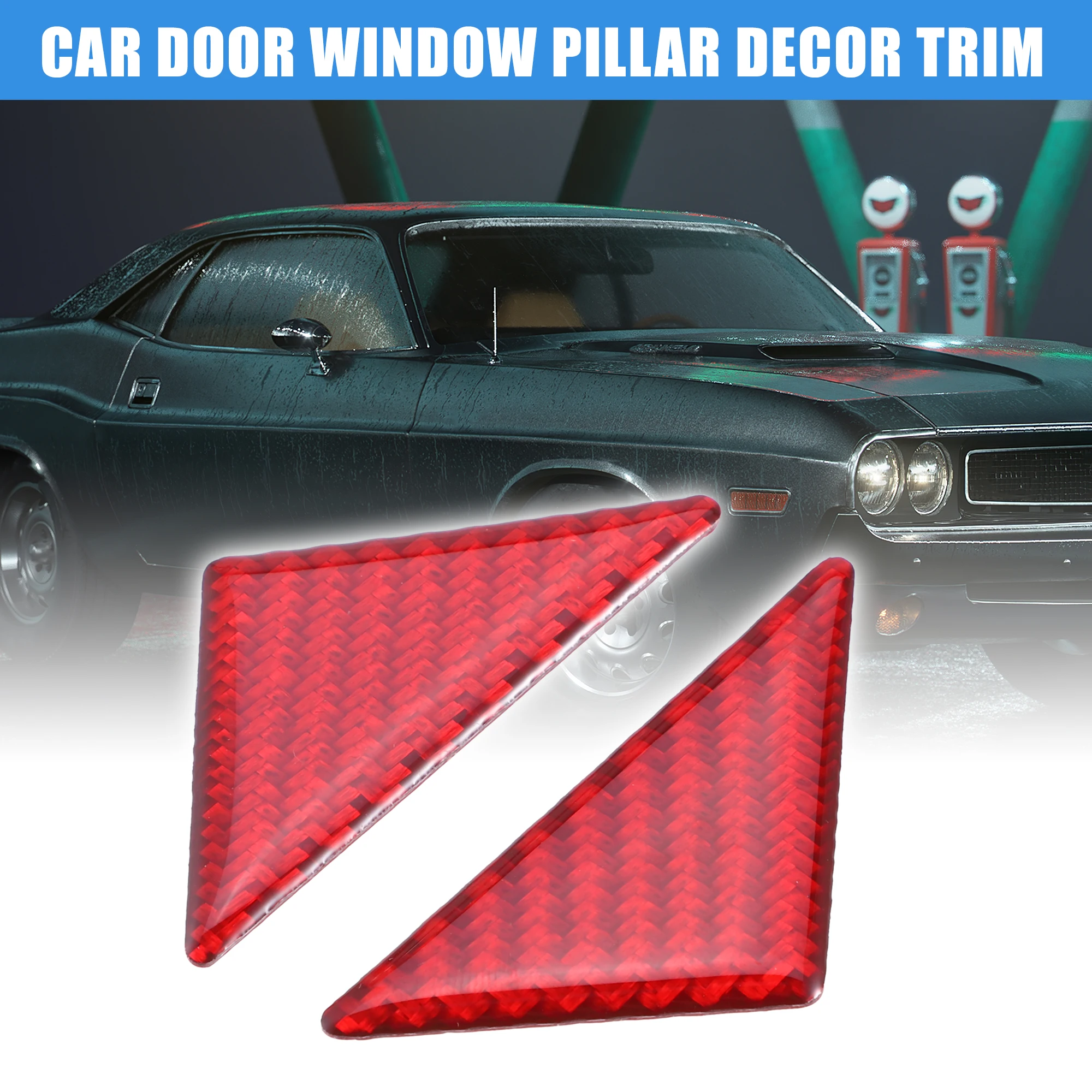 

UXCELL декоративная накладка на окно автомобиля для Dodge Challenger 15-23 красная (набор из 2 шт.)