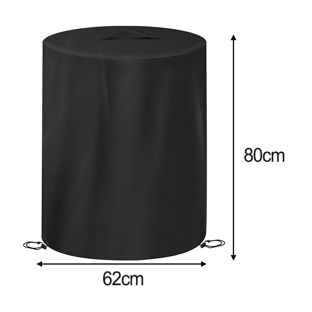 Round heater brazier cover with drawstring for Fireside360 outdoor protection against dust leaves and droppings
