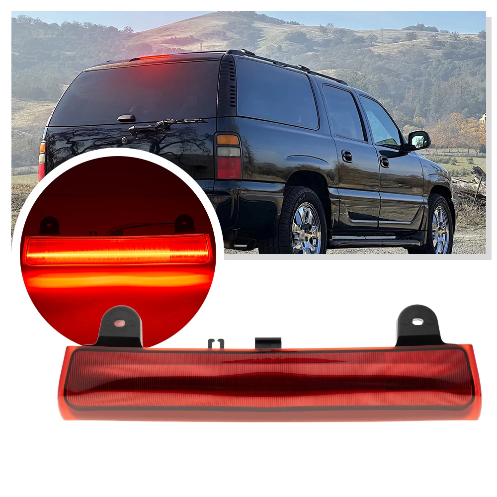 

For GMC Yukon XL Chevrolet Tahoe Suburban 1500 2500 LED High Mount Third 3rd Centre High Level Rear Brake Light Rear Stop Lamp