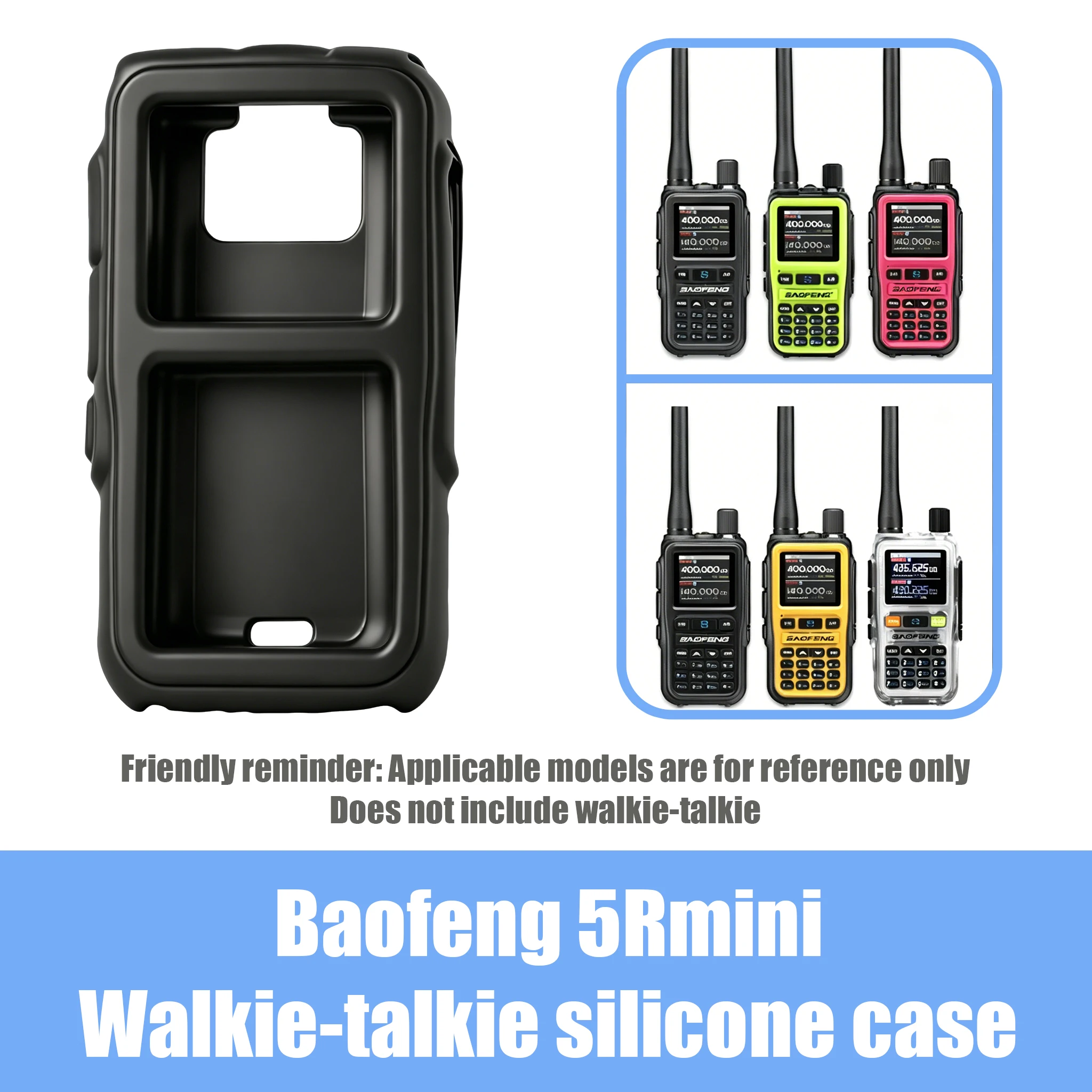 10PCS Baofeng Uv-5Rmini Walkie-Talkie Silicone Case Protective Cover, Wear-Resistant, Anti-Fall, Dust-Proof, Accessorie