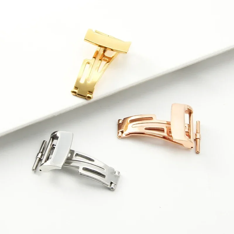 ل AP Oak خاص مريح الغبار الصلبة الفولاذ المقاوم للصدأ للطي مشبك المطاط الجلود الساعات 18 مللي متر اكسسوارات الساعات